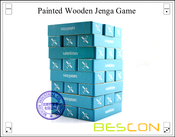 Painted Wooden Jenga Game