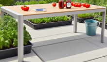 Premium Aluminum-Plastic Wood Outdoor Table