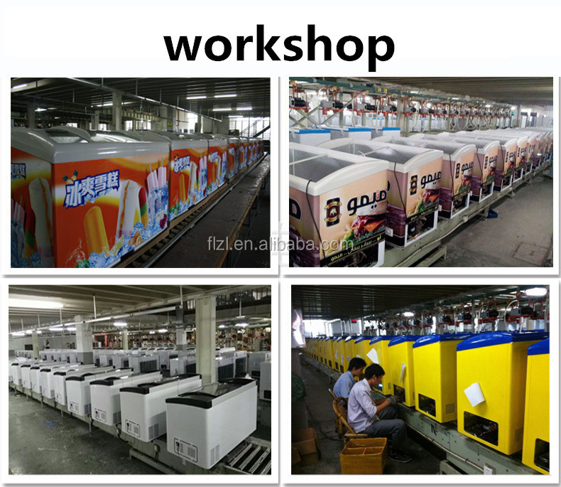 108L commercial glass double door freezer and refrigerator