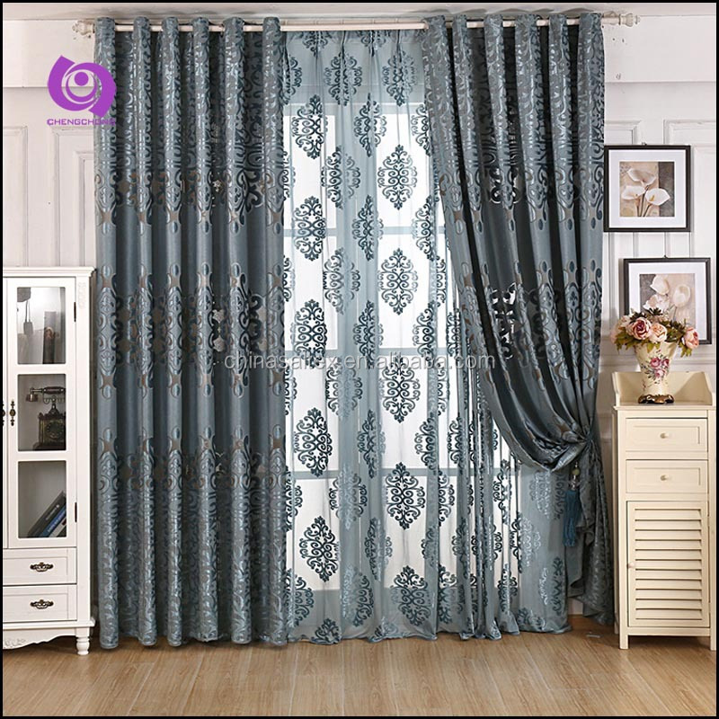 Best Sale Jacquard Design Velvet Fabric Living Room Curtains