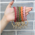 Wholesale Silicone Wrist Wavy Keychain Circle Bracelet