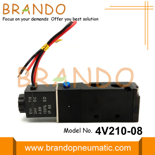 24 Volt 4v210-08 5/2 Pneumatische elektrische Magnetventil