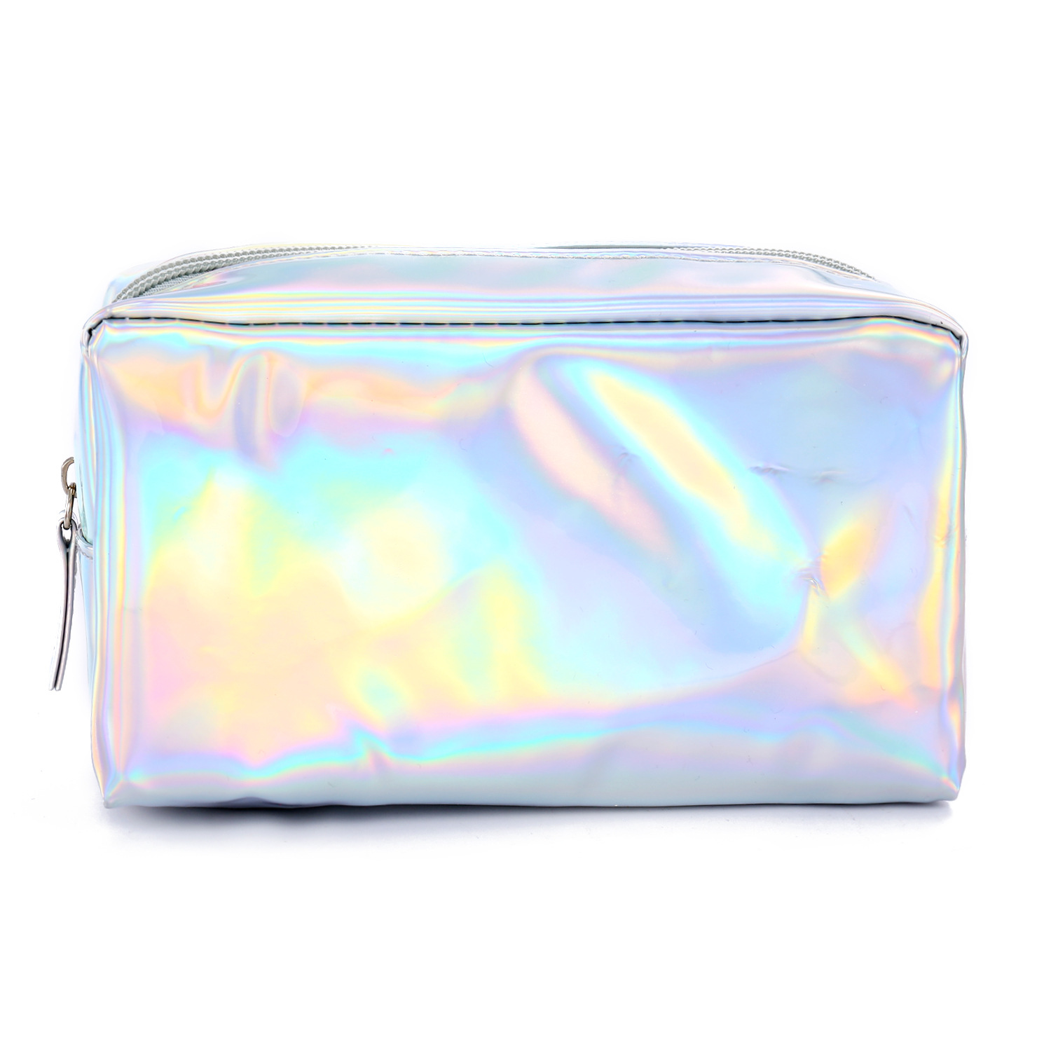 Fashion Customized Holographic PU leather cosmetic makeup bag