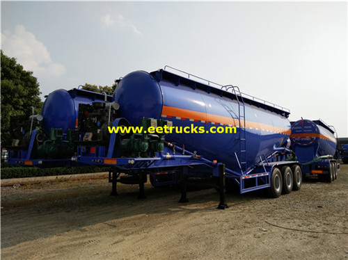 3 Axle 35-60CBM Wingi wa matrekta ya tank ya poda