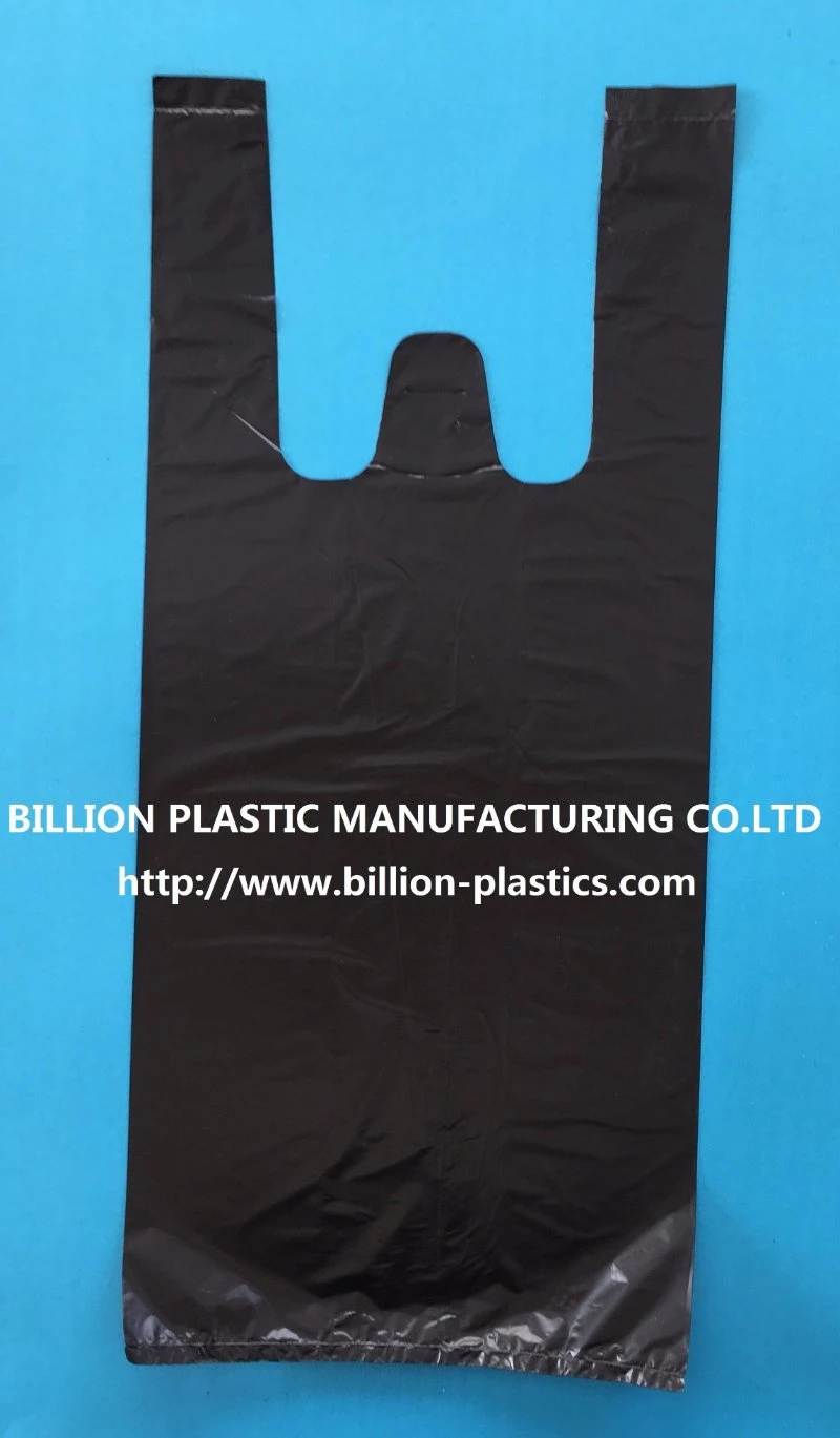 Black Plastic Garbage T Shirt Clear Custom Packaging Deli Saddle Bag