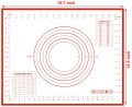 Silicone Pastry Baking Matt Non Stick with Measurements