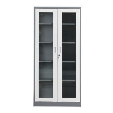 2 Door Glass Door Black storage Cabinets