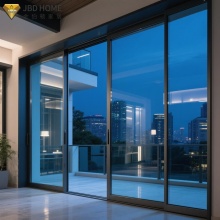 Minimalist Thermal Break Aluminum Sliding Glass Door for Luxury Villa