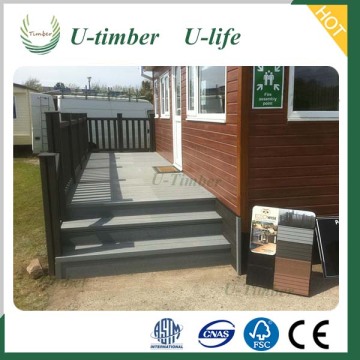 composite plastic lumber decking floor anti-slip for outdoor, terrace, gallery WPC