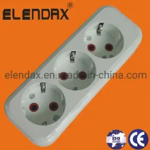 Three Way Extension Socket with Grounding (E8003E)