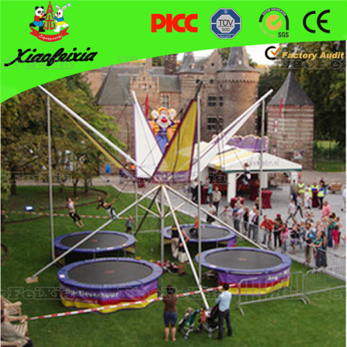 large round mobile bungee trampoline