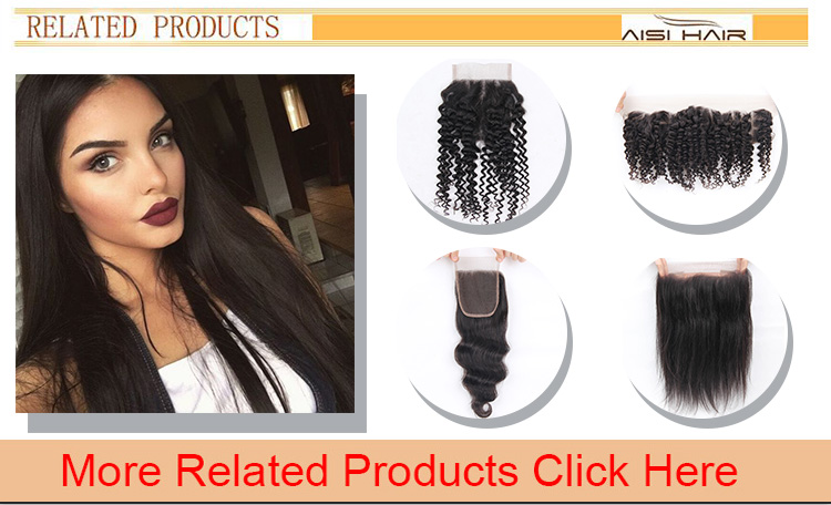 Aisi Hair 100% Brazilian Hair Lace Frontal Closure , Hair Piece Lace Closure , Kinky Curly Silk Lace Closure 13x4