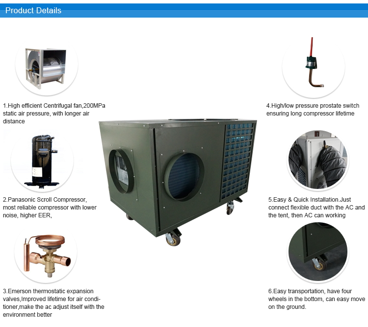 Military Tent Air Conditioning with Heating System