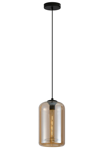 Amber Glass modern indoor pendant lamp