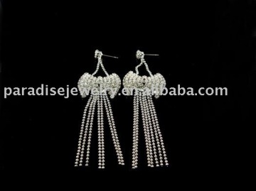 butterfly rhinestone dangle earring