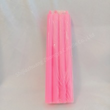 Colorful Pink candle paraffin wax long stick candle