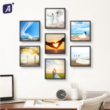 10x10 Inch Sticky Photo Frame Collage Set - DIY Wall Picture Frames