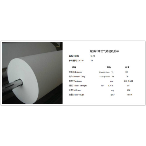 Low and Medium Efficiency Micronfiber Filter Paper