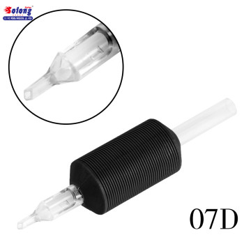 Solong Tattoo Wholesale G503A-7DT Black Rubber Premium Disposable Tattoo Grip Handle