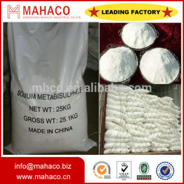 The best selling highest quality industrial grade sodium metabisulfite hs code:2832100000
