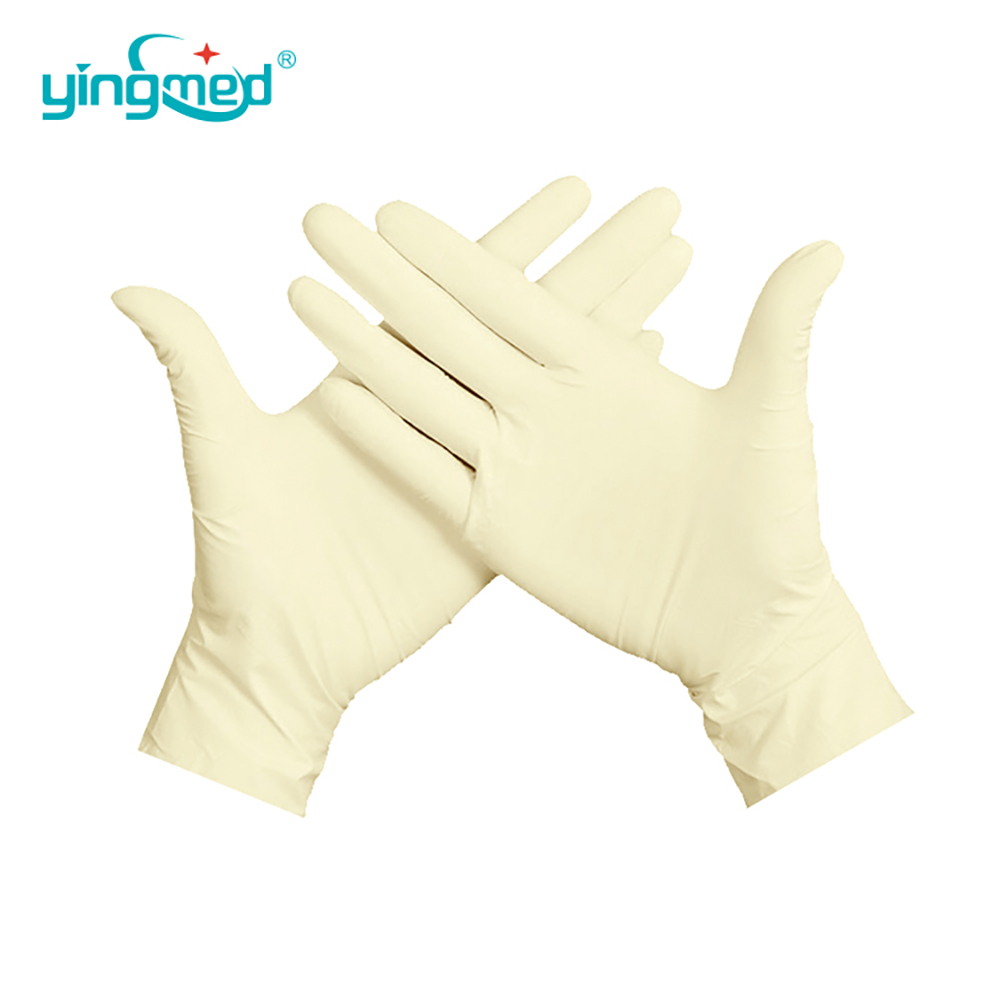 Guantes de examen de látex médico superior en polvo