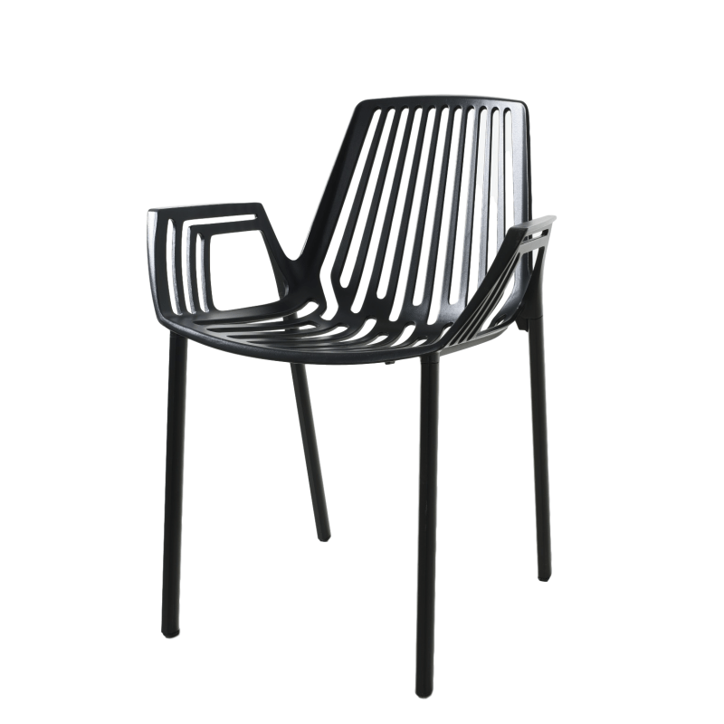 Outdoor furniture aluminum dinning arm chair and restaurant garden chair