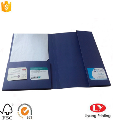 file folder with business card holder