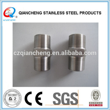 Bsp / NPT Threaded Screwed Stainless Steel Hex Nipples