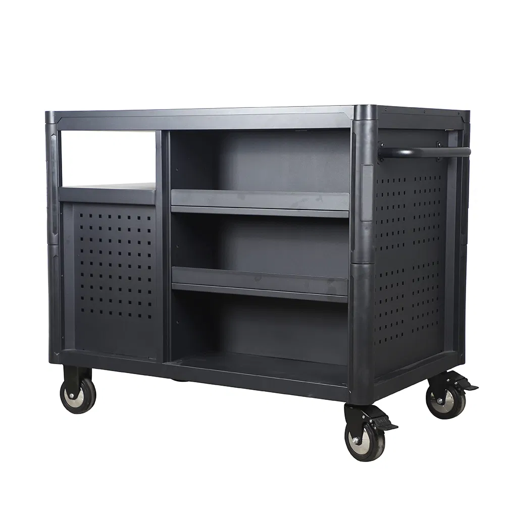 Goldenline 12 Drawers Garage Tool Storage Cabinet with Multifunctional Oak Top