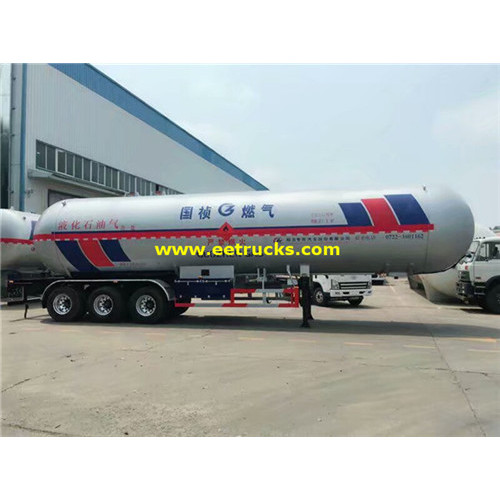 Tri-axle 62 CBM Propane Gas Trailers Rơ moóc