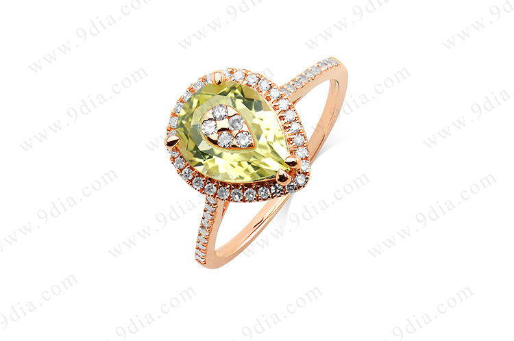 Engagement Gold Jewelry Custom Rings in 14K Yellow Gold Ring for Women