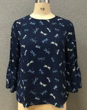 women's print chiffon blouse
