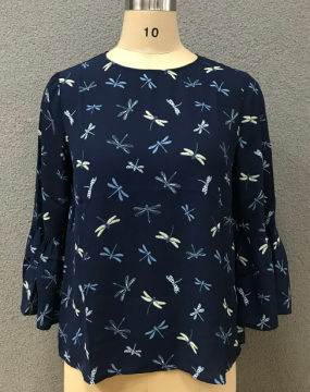 women's print chiffon blouse