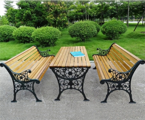 Public service anti rust cast iron leisure industrial park benches