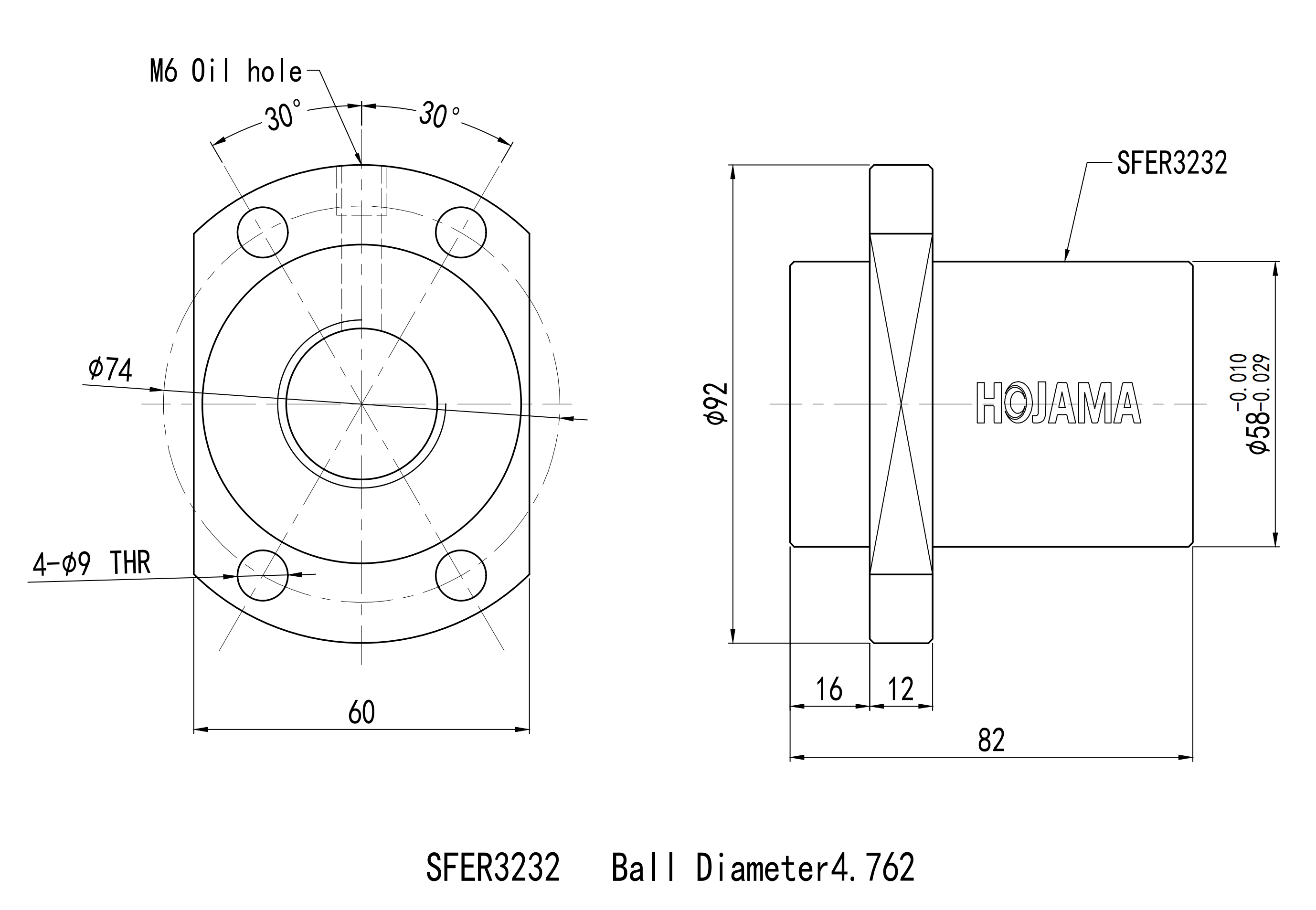 SFER3232 ball screw set SFER3232 滚珠丝杠组