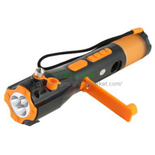 Emergency dynamo flashlight crank power mobile phone charger