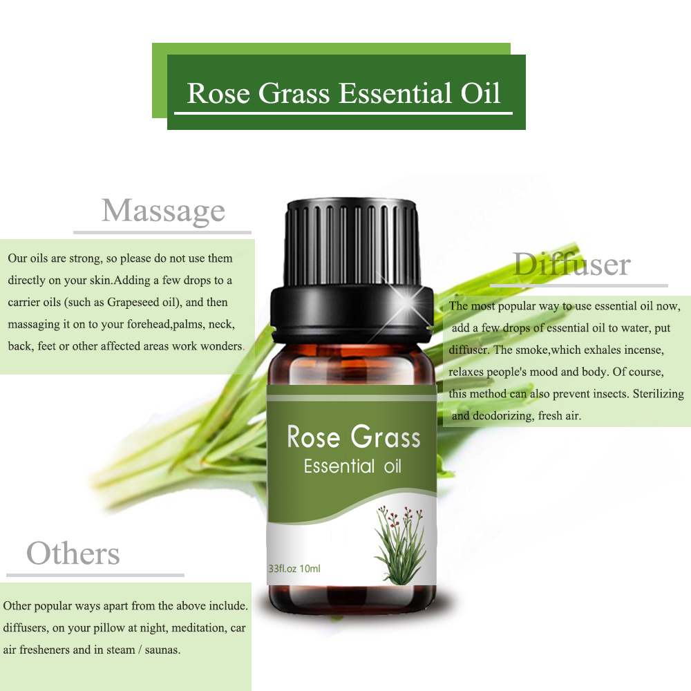 Wholesale Rosegrass Essential Oil Aromatherapy spa OEMODM