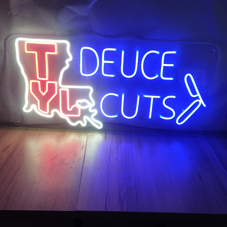 Drop Shipping Customized Acrylic Neon Led Light Sign Electronic Advertising Sign for Barber Shop Decoration