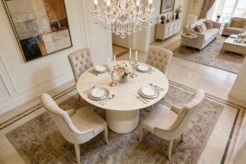 Multi-Functional Compact Dining Table with Storage Shelves