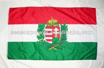 hungary with crest flag