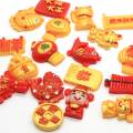 Chinese Style Red Lantern Flatback Resin Cabochon 100pcs For Handmade Craft Decor Beads New Year Ornaments