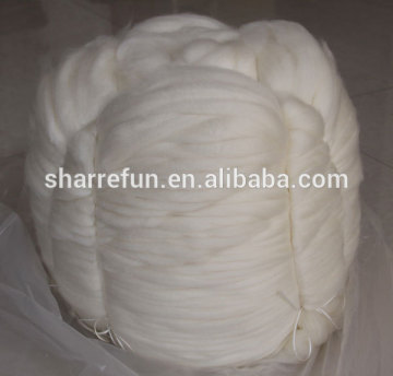 Pure Carded and Combed White Cashmere Tops 15.5-16.5mic 44mm