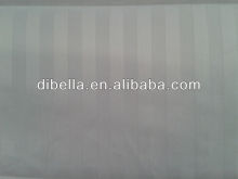 Optic white cotton stripe fabric for hotel bedding/cotton jacquard