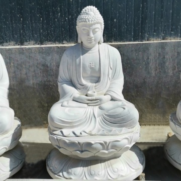 Hot sale indian style white marble stone buddha statue