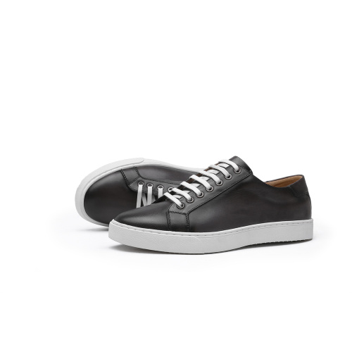 Glazed Leather Mens Sneaker