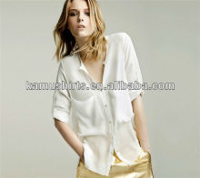 2014 new lady chiffon blouse white chiffon shirt blouse