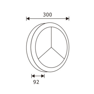 LEDER Circular Exterior 18W Lampu Dinding Luar Ruangan