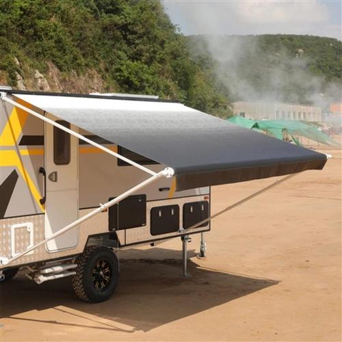 RV Retractable Manual Awning Trailer Patio Black Fade