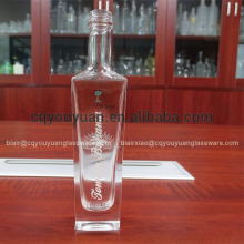 Mini 50ML Empty Rum Square Glass Bottle Decorative Tequila Bottles