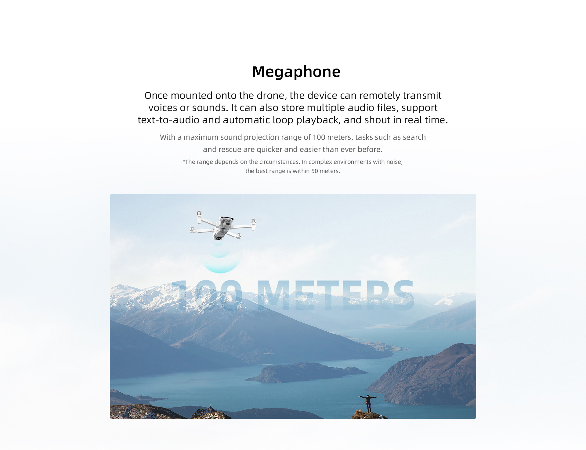 15km Transmission FIMI X8 Pro Drone with tri-directional Obstacle Sensing & megaphone of 100m sound projection range